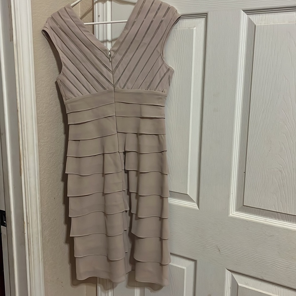 Beige Ruffles MIDI Dress - Picture 9 of 12